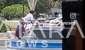 Patung Bandeng Dari Kenalpot Brong Simpang Lima Pati Di Ambil Dua Bocil, Geger Di Sosmed