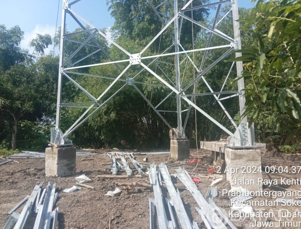 Disinyalir Tak Kantongi Izin, Warga Persoalkan Pembangunan Tower BTS Di Tuban 