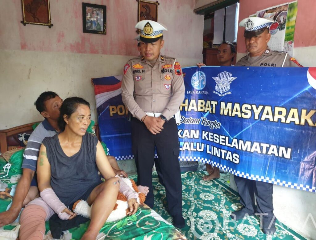 Satlantas Polresta Pati Kunjungi Para Korban Laka Lantas