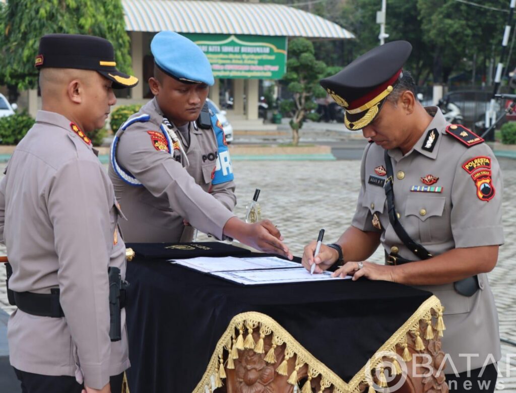 Kapolresta Pati Pimpin Sertijab Kasat Resnarkoba dan Kapolsek Winong