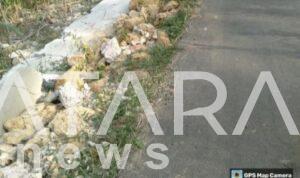 Gak Bahaya ta…?Baru Seumur Jagung, Proyek Tembok Penahan Tanah di Wadung Tuban Sudah Hancur