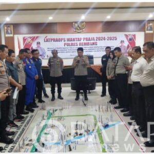Polres Rembang Gelar Latihan Pra Ops Mantap Praja 2024, Setidaknya 550 Personil Di Libatkan Dalam Operasi Pengamanan Pilkada