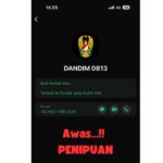 Waspada…!! Beredar Nomer WhatsApp Palsu Mengatasnamakan Dandim 0813 Bojonegoro