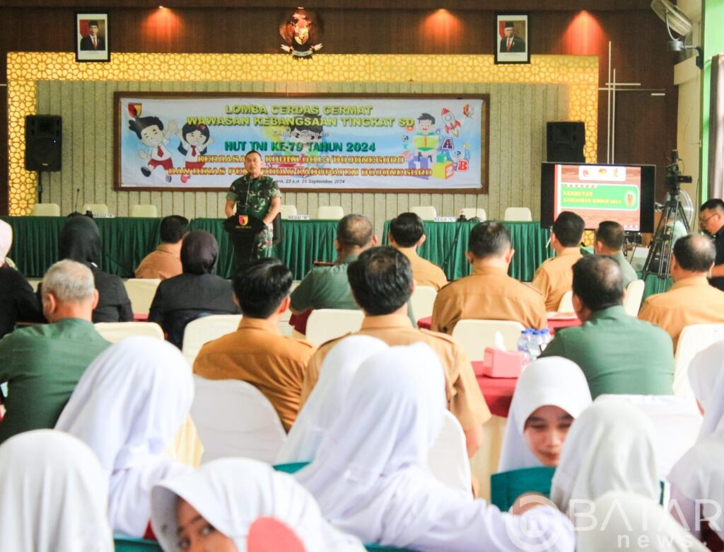 Dandim Bojonegoro Buka Lomba Cerdas Cermat Wawasan Kebangsaan Peringatan HUT TNI ke-79
