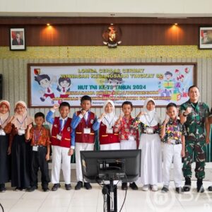 Regu Kecamatan Kapas Bojonegoro Juarai Lomba Cerdas Cermat Wawasan Kebangsaan Jenjang SD Menyambut HUT ke- 79 TNI
