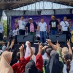 Senam Sehat Bersama Relawan Pasar Mbrumbung Dan Jangkar Dampo Awang Ajak Warga Pilih Ahmad Luthfi Jadi Gubernur Jateng