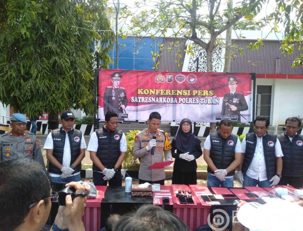 Press Rilis Ungkap Kasus Penangkapan Peredaran Narkoba Polres Tuban 