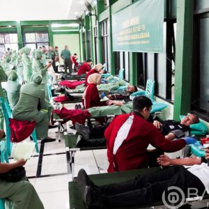 Tingkatkan Kepedulian Sosial, Kodim Bojonegoro gelar Donor Darah HUT ke- 79 Persit Kartika Chandra Kirana