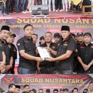 Pengukuhan Pengurus PAC SQUAD NUSANTARA Kecamatan Margorejo Berlangsung Meriah dan Khidmat