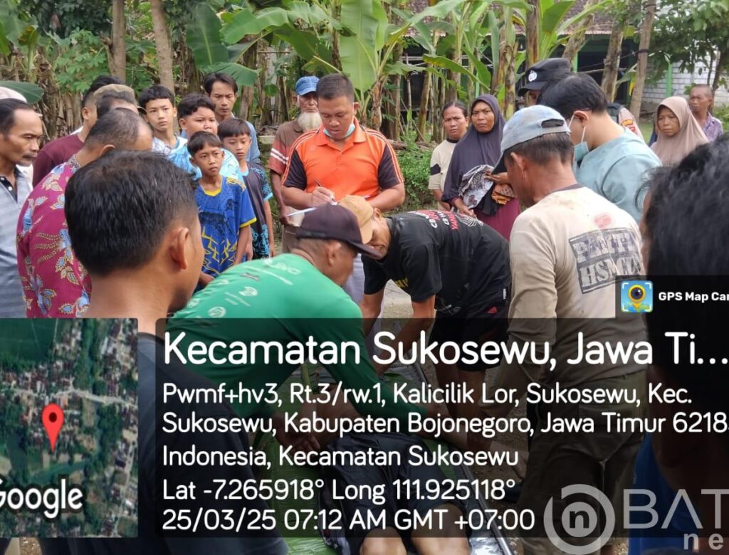 Gerak cepat Polsek Sukosewu Lakukan proses Evakuasi Petani Meninggal Mendadak di Sawah 