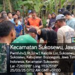Gerak cepat Polsek Sukosewu Lakukan proses Evakuasi Petani Meninggal Mendadak di Sawah 