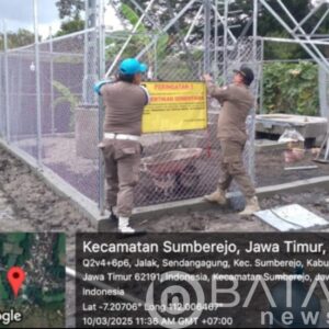 OPD Bojonegoro Gerak Cepat Segel Pembangunan Tower di Desa Sendang agung Yang Belum Berizin 