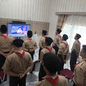 Kalapas Pati Bersama Jajaran dan Warga Binaan Ikuti Pembukaan Perkemahan Satya Dharma Bhakti Pemasyarakatan Secara Virtual