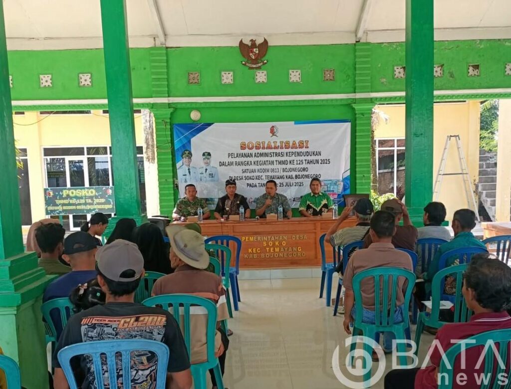 TMMD 125 Bojonegoro di Desa Soko Temayang Gelar Sosialisasi Adminduk