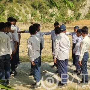 Satgas TMMD 125 Bojonegoro Tanamkan Disiplin dan Nasionalisme Pelajar Lewat Wasbang dan PBB