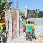 Bantu jaga keamanan anak didik Dan lingkungan sekolah, Satgas TMMD 125 Bojonegoro Bangun Pagar