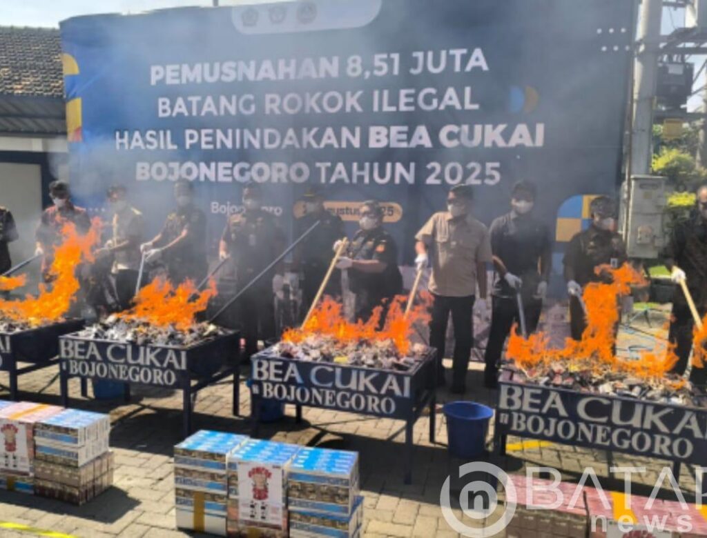 Bea Cukai Musnahkan 8,51 Juta Batang Rokok Ilegal Senilai Rp12,65 Miliar