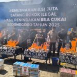 Bea Cukai Musnahkan 8,51 Juta Batang Rokok Ilegal Senilai Rp12,65 Miliar