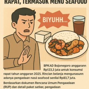“Baiyuuh”…BPKAD Bojonegoro Anggarkan Rp123 Juta untuk Rapat, Termasuk Menu Nasi Seafood