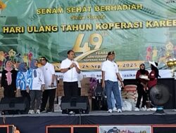 Senam BMM Meriahkan HUT ke-49 Koperasi KAREB Bojonegoro