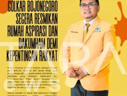Golkar Bojonegoro Segera Resmikan Rumah Aspirasi dan Bakumham, Wujud Nyata Kepedulian untuk Rakyat
