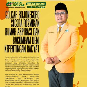 Golkar Bojonegoro Segera Resmikan Rumah Aspirasi dan Bakumham, Wujud Nyata Kepedulian untuk Rakyat