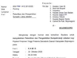 Mruput, Besok Pagi Pemkab Bojonegoro Lantik Sekda Baru