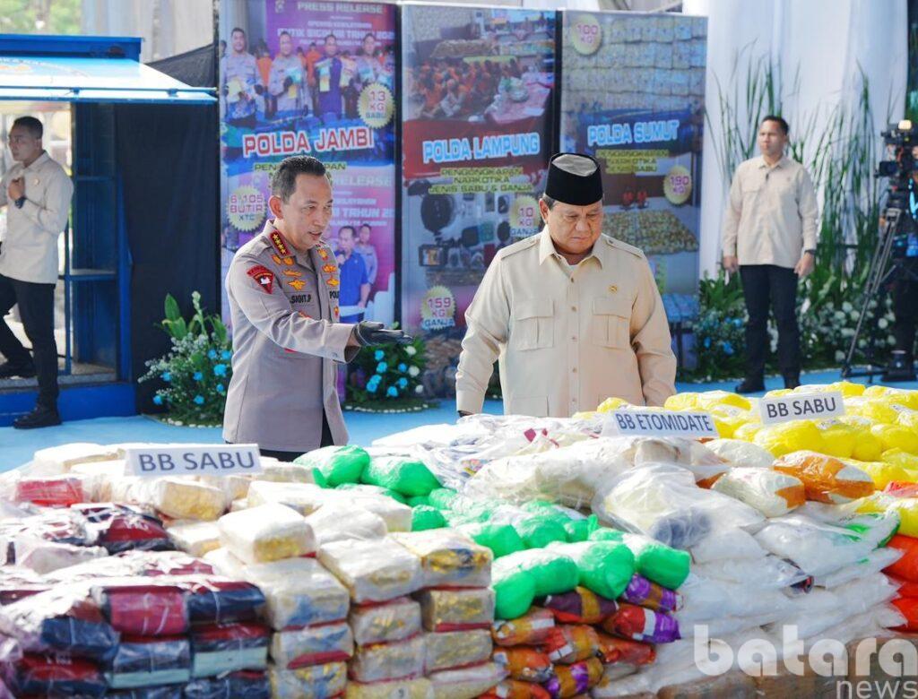 Prabowo,seberat 214,84 Ton Narkoba Dimusnahkan — Perang Terbuka pada Kartel, Rp 29 Triliun Uang Gelap Dipatahkan