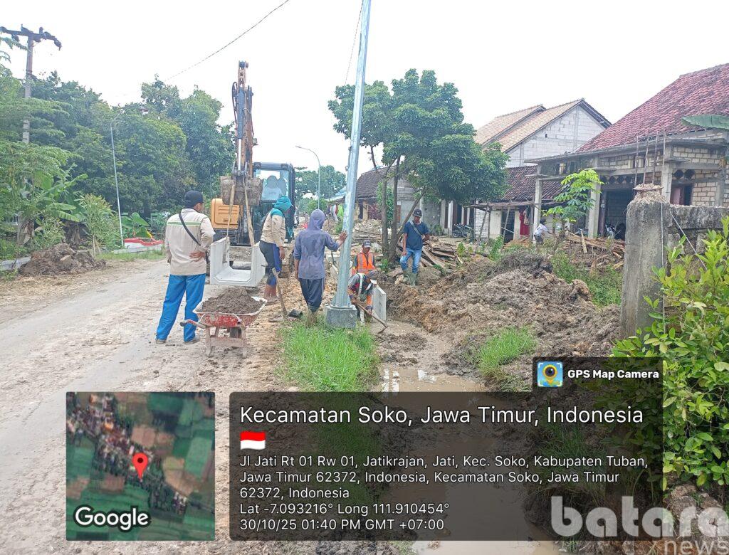 Aroma Jual Beli Proyek Menyengat di Tuban, Drainase Desa Jati Diduga Disubkontrakkan Ilegal