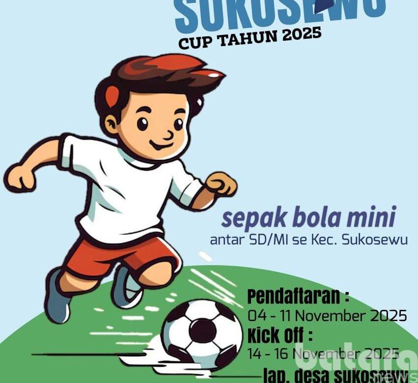 Camat Sukosewu Gelar Turnamen Sepak Bola Mini Antar SD/MI Tahun 2025