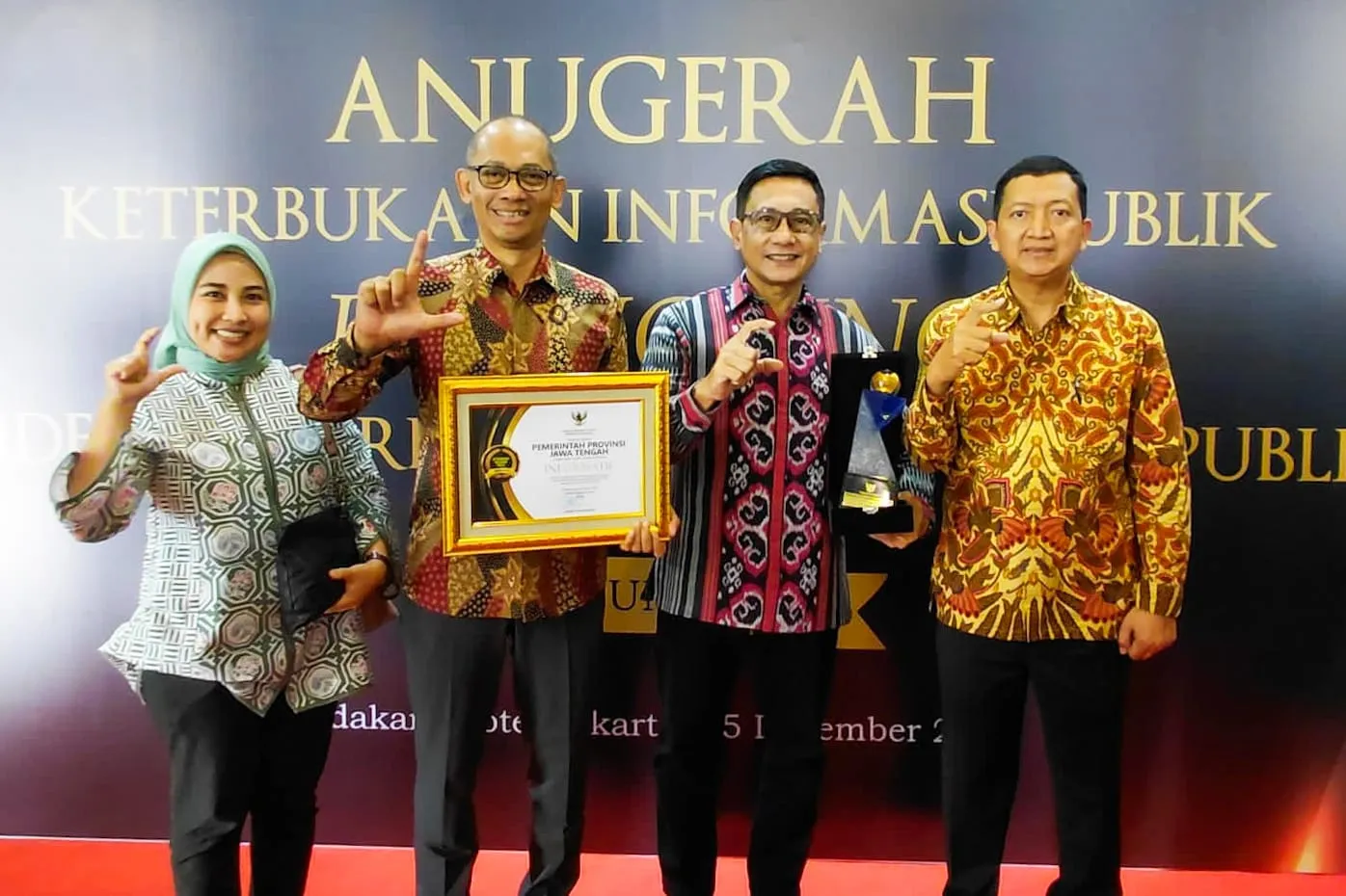 Pemprov Jateng Melesat ke Peringkat 4 Nasional Anugerah Keterbukaan Informasi