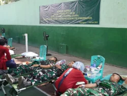 Sambut HUT Persit ke- 80, Kodim Bojonegoro Gelar Bakti Sosial Donor Darah