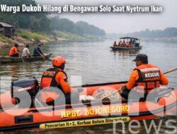 Diduga Tersengat Listrik Saat Menangkap Ikan, Warga Dukoh Hilang di Bengawan Solo