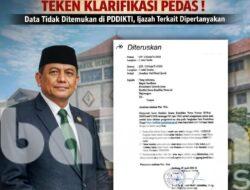 Universitas DARUL ‘ULUM Jombang Teken KLARIFIKASI PEDAS: pastikan Data Tidak di temukan di PDDIKTI, Ijazah Terkait dipertanyakan